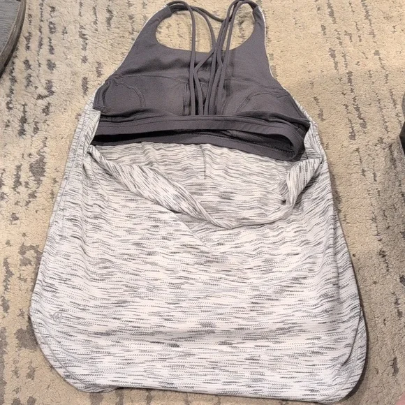 Lululemon Raise The Barre Tank Tiger Space Dye Black White / Dark Carbon - Picture 8 of 10